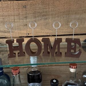 Home Decor Brown "HOME" Letter Photo Holder